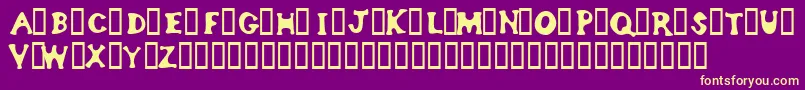 Bodypump Font – Yellow Fonts on Purple Background