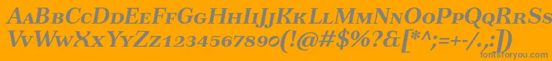 TusartextscBolditalic Font – Gray Fonts on Orange Background