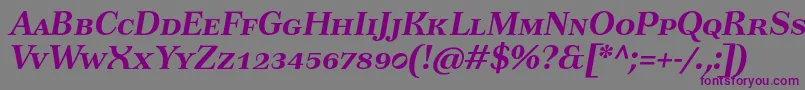TusartextscBolditalic Font – Purple Fonts on Gray Background