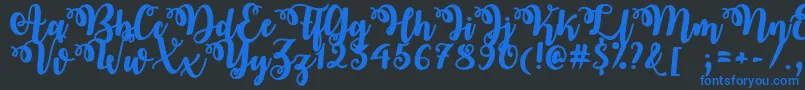 OctoberTwilight Font – Blue Fonts on Black Background