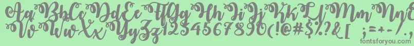 OctoberTwilight Font – Gray Fonts on Green Background