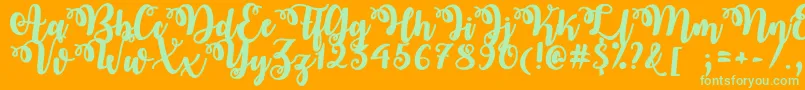 OctoberTwilight Font – Green Fonts on Orange Background