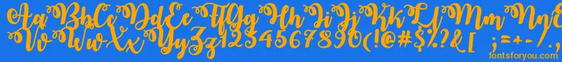 OctoberTwilight Font – Orange Fonts on Blue Background