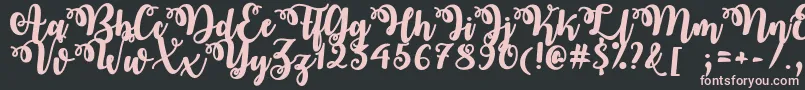 OctoberTwilight Font – Pink Fonts on Black Background