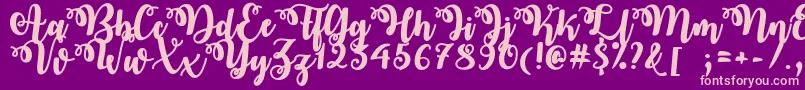 OctoberTwilight Font – Pink Fonts on Purple Background