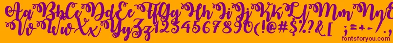 OctoberTwilight Font – Purple Fonts on Orange Background