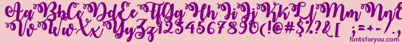 OctoberTwilight Font – Purple Fonts on Pink Background
