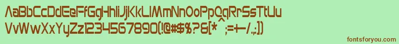 MonsOlympiaCondensed Font – Brown Fonts on Green Background