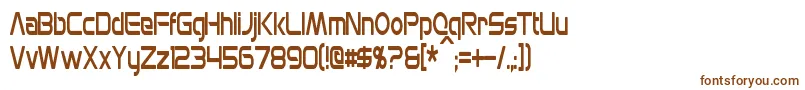 MonsOlympiaCondensed-fontti – ruskeat fontit valkoisella taustalla