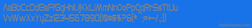 MonsOlympiaCondensed Font – Gray Fonts on Blue Background