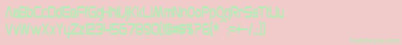 MonsOlympiaCondensed-Schriftart – Grüne Schriften auf rosa Hintergrund