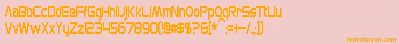 MonsOlympiaCondensed Font – Orange Fonts on Pink Background