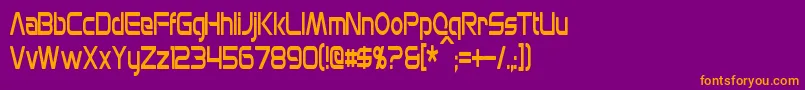 MonsOlympiaCondensed Font – Orange Fonts on Purple Background