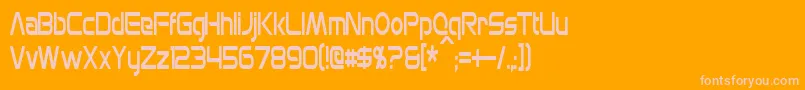 MonsOlympiaCondensed Font – Pink Fonts on Orange Background