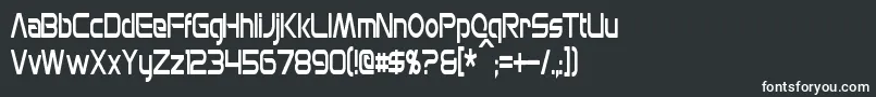 フォントMonsOlympiaCondensed – 白い文字