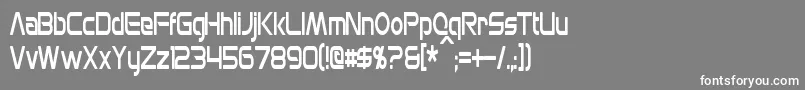 フォントMonsOlympiaCondensed – 灰色の背景に白い文字