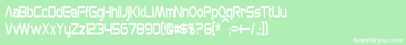 MonsOlympiaCondensed Font – White Fonts on Green Background