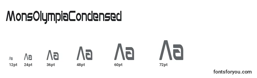 MonsOlympiaCondensed Font Sizes
