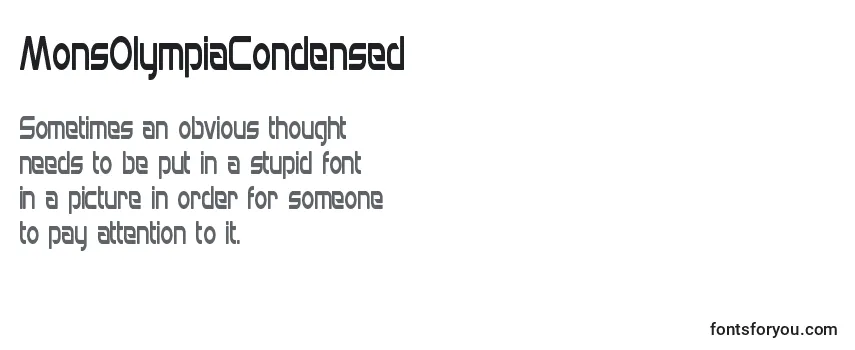 MonsOlympiaCondensed Font