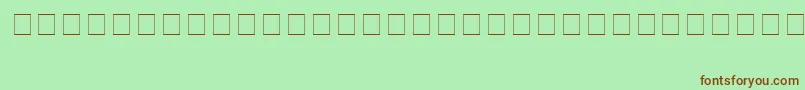 Carrdings-Schriftart – Braune Schriften auf grünem Hintergrund