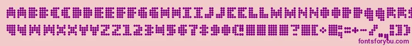 Police Dt – polices violettes sur fond rose