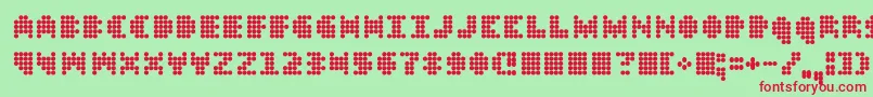 Dt Font – Red Fonts on Green Background