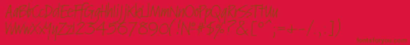 Kremlinc Font – Brown Fonts on Red Background