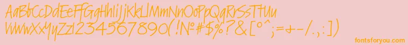 Kremlinc Font – Orange Fonts on Pink Background