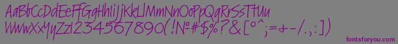 Kremlinc Font – Purple Fonts on Gray Background
