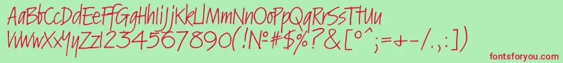 Kremlinc Font – Red Fonts on Green Background