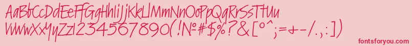 Kremlinc Font – Red Fonts on Pink Background