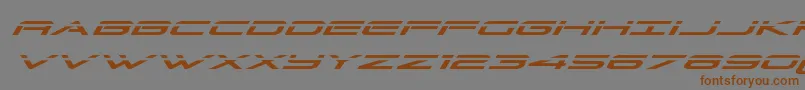 Grandsportlaserital-Schriftart – Braune Schriften auf grauem Hintergrund