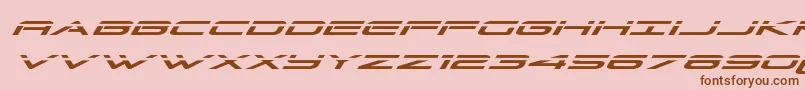 Grandsportlaserital-Schriftart – Braune Schriften auf rosa Hintergrund