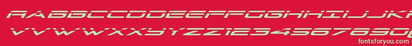 Grandsportlaserital Font – Green Fonts on Red Background