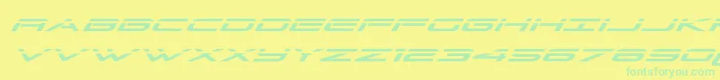 Grandsportlaserital Font – Green Fonts on Yellow Background