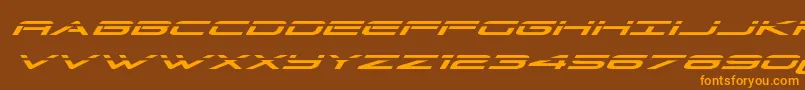 Grandsportlaserital Font – Orange Fonts on Brown Background