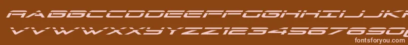 Grandsportlaserital-Schriftart – Rosa Schriften auf braunem Hintergrund