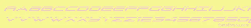 Grandsportlaserital Font – Pink Fonts on Yellow Background