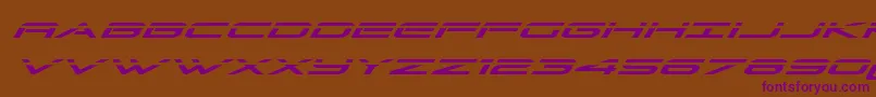 Grandsportlaserital-Schriftart – Violette Schriften auf braunem Hintergrund