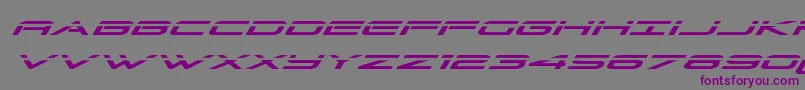 Police Grandsportlaserital – polices violettes sur fond gris