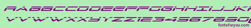 Grandsportlaserital Font – Purple Fonts on Green Background