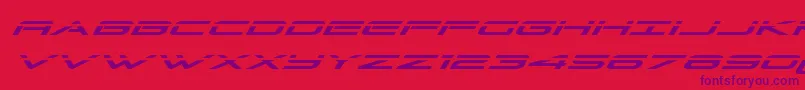 Grandsportlaserital-Schriftart – Violette Schriften auf rotem Hintergrund