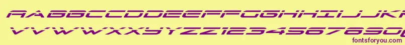 Grandsportlaserital Font – Purple Fonts on Yellow Background