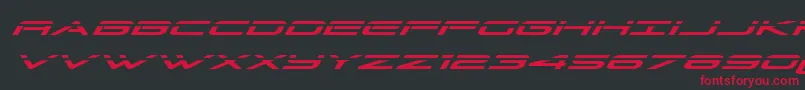 Grandsportlaserital-Schriftart – Rote Schriften auf schwarzem Hintergrund