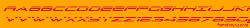 Grandsportlaserital Font – Red Fonts on Orange Background