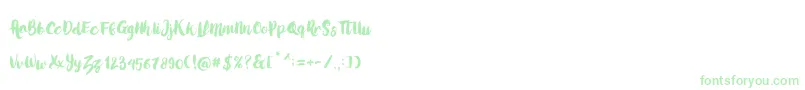 LoveMoment Font – Green Fonts on White Background