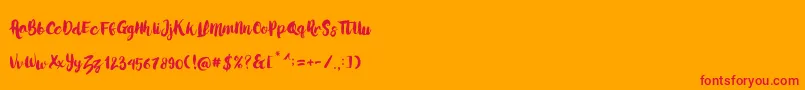 En savoir plus sur la police LoveMoment Police LoveMoment – polices rouges sur fond orange
