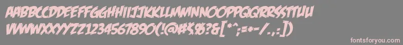 FeastOfFleshBbItalic Font – Pink Fonts on Gray Background