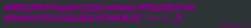 Шрифт FeastOfFleshBbItalic – фиолетовые шрифты на чёрном фоне