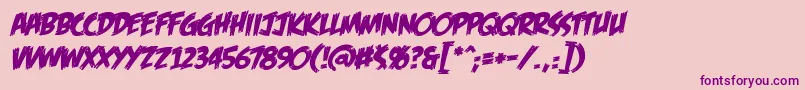 FeastOfFleshBbItalic Font – Purple Fonts on Pink Background